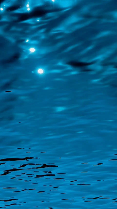 4K Slow Motion Deep Blue Water Video - Serene Reflective Surface Stock Footage 315875551