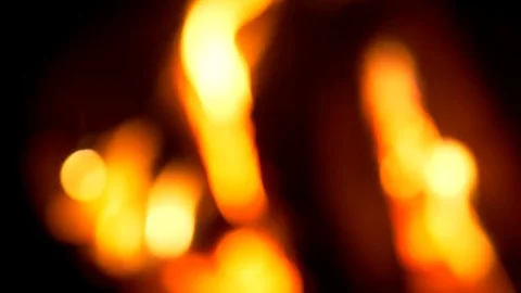 4K Slow Motion Fire Light, Flickering Abstract Flames, Bright Effect Background Stock Footage 78243503