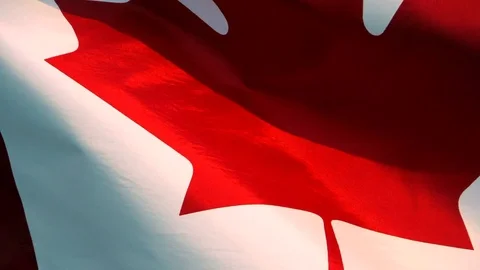 4K Slow Motion National Flag, Country Symbol of Pride Red and White Sign Stock Footage 80175382