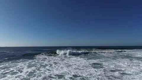 4K Slow Motion Ocean Waves with White Sea Foam Stock Footage 333705162