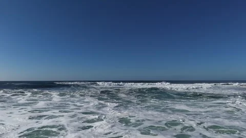 4K Slow Motion Ocean Waves with White Sea Foam Stock Footage 333705194