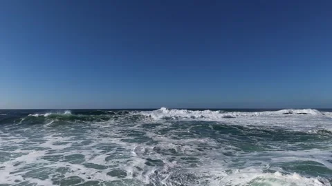 4K Slow Motion Ocean Waves with White Sea Foam Stock-Footage 333705216