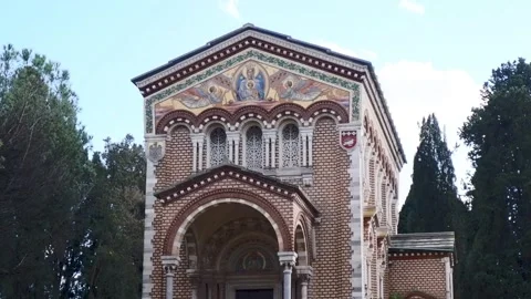 4K Slow Motion Perspective Of Pamphili Family Chapel Rome Stock Footage 332121906