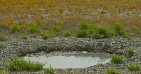 4K Slow motion RED EPIC, image of water bubbles coming out of a spring Stock Footage 106932496