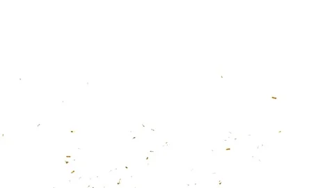 4k Slow motion. Seamless loop pattern gold silver confetti explosions on white  Video stock 244743545