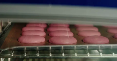 4k slow motion shot of preparing macaroons. Stock Footage 47536917