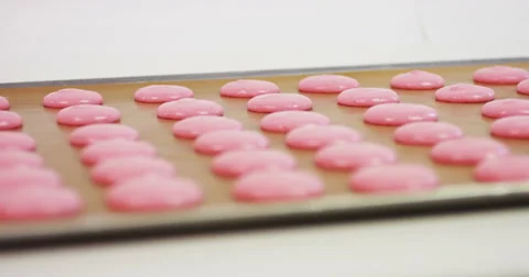 4k slow motion shot of preparing macaroons. Video stock 47537019