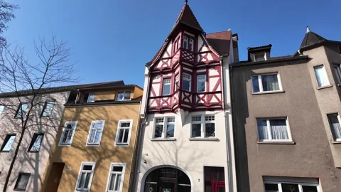 4K Slow Motion Of Timber Frame Facade Stock-Footage 333919961