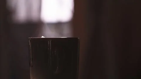 4K slow motion video of late afternoon tea. Stock Footage 327004067