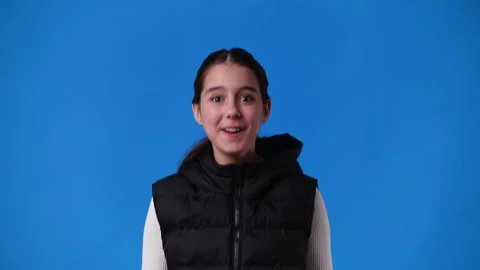 4k slow motion video of one girl emotionally rejoices reading something on his Stock Footage 235452299