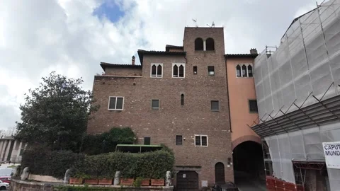 4K Slow Motion View Of Traditional Roman Architecture Near Forum Boarium Stock-Footage 331538554