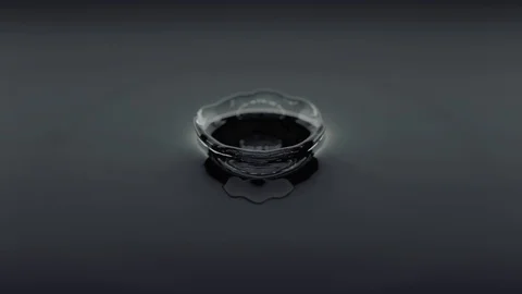 4k Slow-motion water drops making ripple shooting with high speed camera Stock Footage 86492430