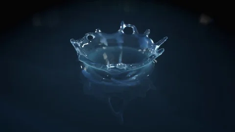 4k Slow-motion water drops making ripple shooting with high speed camera Stock Footage 86591067