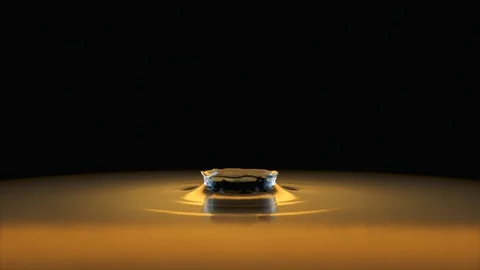 4k Slow-motion water drops making ripple shooting with high speed camera Stock Footage 87231082