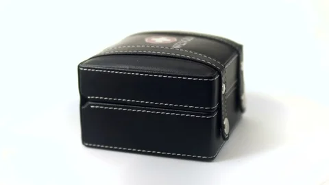 4k - Small chest rotating on white background Video stock 71897140