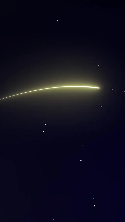 4k small Meteor flying in the sky, meteorite falls, Christmas star, VFX element Stock Footage 288318345