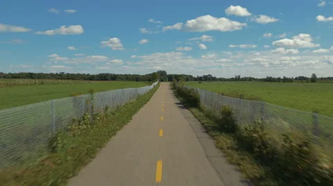 4k - Small road in middle of nowhere Stock Footage 67407499
