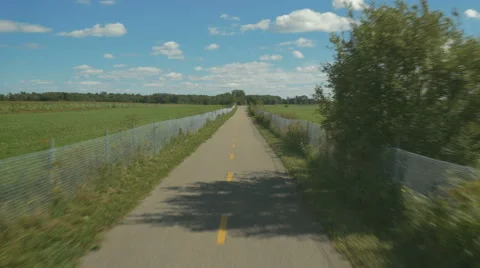 4k - Small road in middle of nowhere with light leaks Video stock 67407585