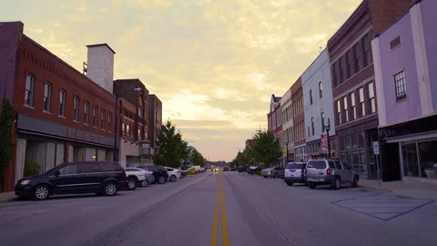 4K Small Town Sunset Timelapse Stock Footage 78884855
