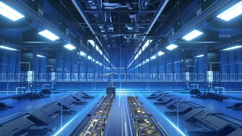 4K Smart Manufacturing Tech Life Stockbeeldmateriaal 336097762