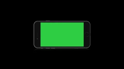 4K Smartphone Horizontal Screen, Black Background, Isolated Stock Footage 74308432
