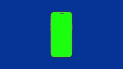 4K Smartphone mockup with chroma key green screen. 3D Illustration. Stock Footage 320395573