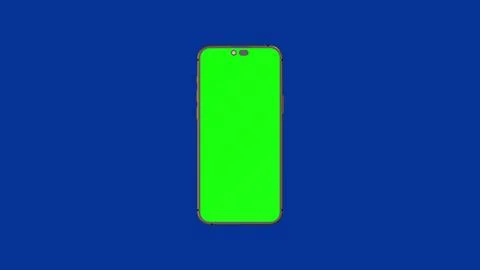 4K Smartphone mockup with chroma key green screen. 3D Illustration. Stock Illustration