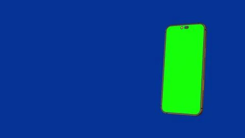 4K Smartphone mockup with chroma key green screen. 3D Illustration. Stock Illustration