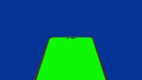 4K Smartphone mockup with chroma key green screen. 3D Illustration. Stock Illustration