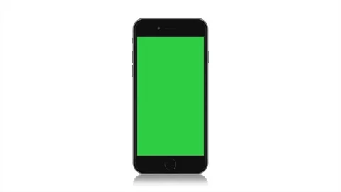 4K Smartphone on White Background, Mobile Screen, Blank Modern Stock Footage 74314746