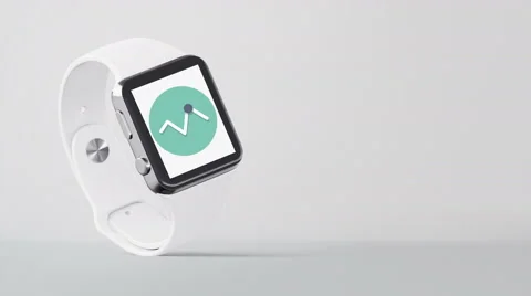 4k - Smartwatch with chart logo symbol icon sign Video stock 68945750
