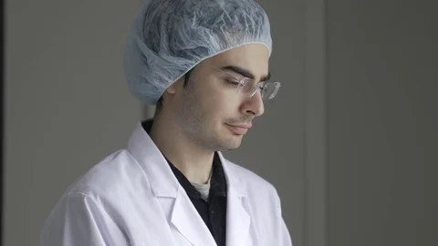 4K Smiling Scientist Looking at the Camera Stock Footage