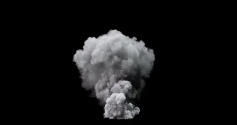 4k smoke eruption explode smooth on black background 3d rendering Vídeos de archivo 328575343