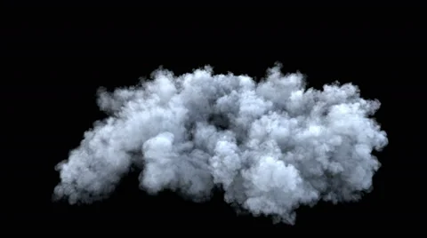 4K smoke explosion, shockwave effect isolated on black background Stock Footage