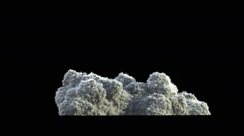 4K smoke explosion, shockwave effect isolated on black background Stock Footage 52403338