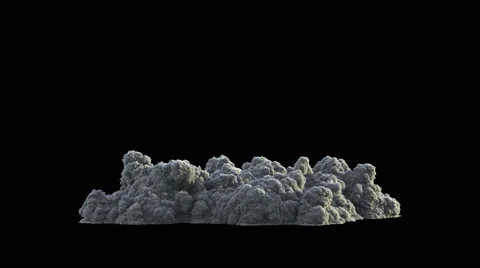 4K smoke explosion, shockwave effect isolated on black background Stock Footage 52450503