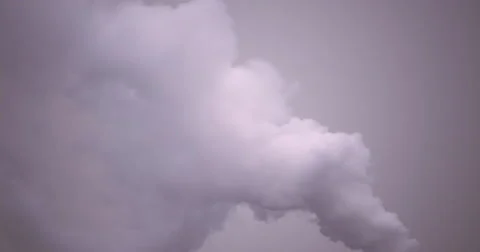 4K - Smoke Stack Blows Smoke on a Heavy Pollution Day in China Stock Footage 57405719