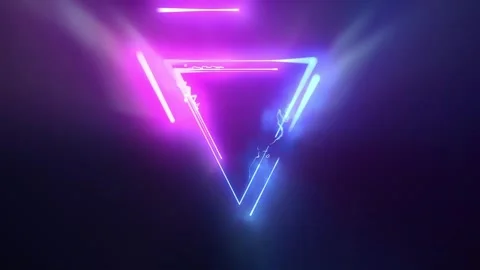 4k Smooth Neon Traingle Motion Background Stock Footage 328469145