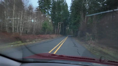 4K smooth POV driver perspective footage of driving on Oregon Route 202 Stock Footage 328986353