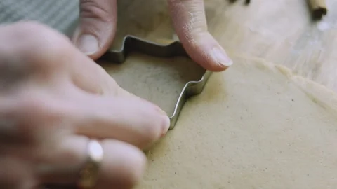 4K Smooth Rolled Gingerbread Dough Surface in Close Detail Stock Footage 342113404
