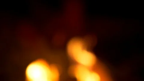 4K Smooth Slow Motion Fire, Orange Light Abstract Sparks and Flames Stock Footage 78942256