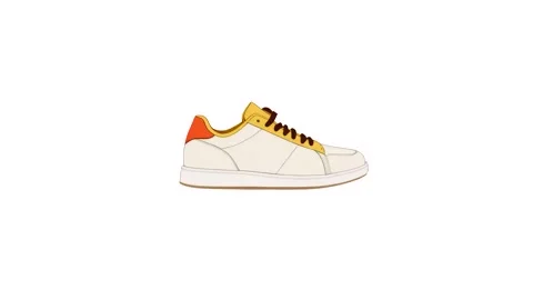 4k sneaker icon isolated on white background Stock Footage 287346563