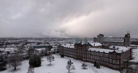4K Snow Drone Footage Stock Footage