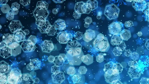 4K Snowflake Loop Background Blue Stock Footage 248622620