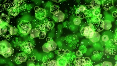 4K Snowflake Loop Background Green Stock Footage 248623360