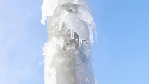 4K snowmaking demonstration showcasing fan snow cannon technology in winter 스톡 동영상 301874638