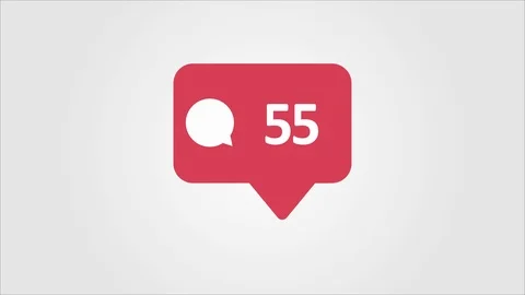 4K social media red Comments Counter, Shows Comments Over Time. Video stock 102434469