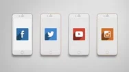4K - Social Media On Smartphone Stock Footage