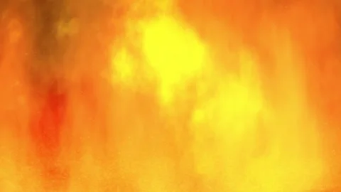 4K soft abstract hot glowing bright flaming burning fire smoke background Video stock 317133876