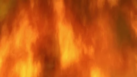 4K soft abstract hot glowing bright flaming burning fire smoke background Stock Footage 317133933